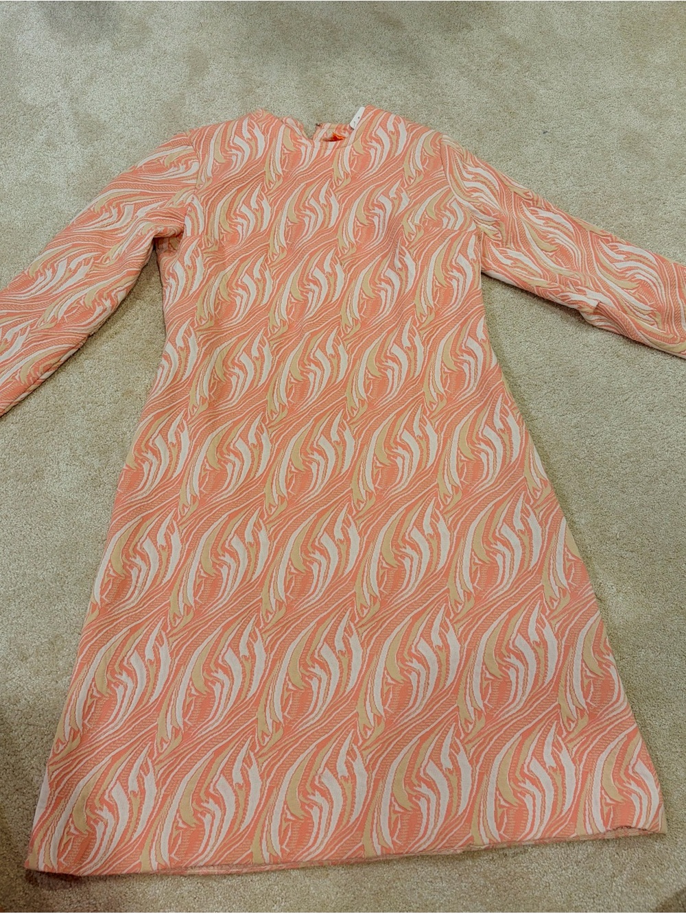 Vintage Lady Carroll Peach Mod Shift Dress | Retro 1960s/70s Inspire
